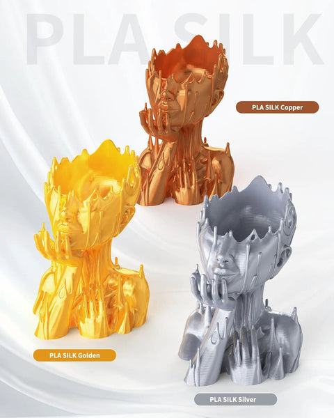 Sweet Hella Smooth Silk PLA Filament 1.75mm Silver 1kg Spool Top Tier 3D Printing Material With Dead On Dimensional Accuracy And Killer Metallic Shine For Nailed It Hobby Prints