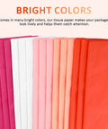 Colorful Tissue Paper Pack 150 Sheets for Gift Wrapping and Crafting in Bright Assorted Colors