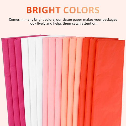 Colorful Tissue Paper Pack 150 Sheets for Gift Wrapping and Crafting in Bright Assorted Colors