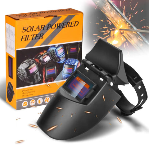 Auto Darkening Welding Helmet With Portable Foldable Design And Solar Power True Color Shield For Beginners with packaging