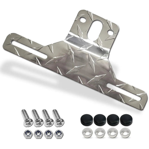 Heavy Duty Trailer License Plate Bracket Frame Aluminum Mount For Trucks, Trailers, RVs And Boats with screws and caps