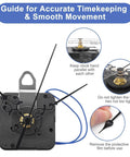 Chiming Clock Movement Replacement Kit With Battery Motor, Chime Melody Trigger, and 3 hand sets installation guide
