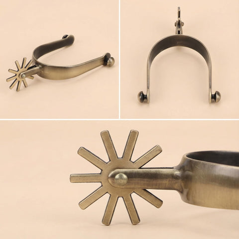 Dope Roller Ball Spurs For Cowboy Boots Two Pack Men And Women Rust Resistant Zinc Alloy