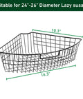 Heavy Duty Wire Lazy Susan Organizer Baskets Set Of Four Rust Resistant Corner Cabinet Storage With Secure Handles Top Tier One Quarter Wedge Design 16.3x10.3x4 inches