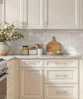 Kitchen with Heavy Duty Zinc Alloy Brushed Gold Cabinet Pulls 3 Inch Center to Center 76mm Set of 10 for Kitchen Cabinets, Bathroom Drawers