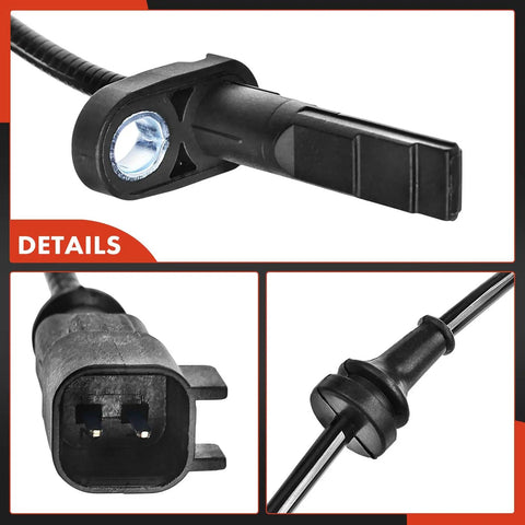 Plug And Play Rear Abs Wheel Speed Sensor Pair Built Tough For Smooth Cruising And Tight Handling Across Ford Explorers Flex Taurus And Police Interceptors Daily showing detailed sensor components.