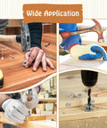 Pro Grade Woodworking Dowel Pin Set With 24 Centering Pins In 6 8 10 12 Mm And 75 Dowel Pins In 6 8 10 Mm For Precise Hole Alignment And Easy Doweling Transfers Tenon Center Plugs And Doweling Centering Pins For Quick, Clean DIY Builds in use on wood projects