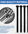 Built Tough For Any Job With This Heavy Duty Carbon Steel M10 X 150mm Hex Head Bolt Kit Featuring Smooth Nuts And Flat Washers 24 Piece Set showing carbon steel bolts.