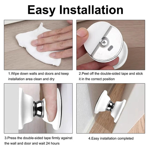 Step-by-step installation of Magnetic RV Door Holder Keeps Doors Open Hands Free for Motorhomes Travel Trailers and Campers White Finish