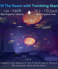 13 In 1 Galaxy Projector With Nebula Light And Solar System Moon projecting starry sky in living room