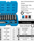 11 Piece Chrome Molybdenum Steel Extractor Set For Damaged Fasteners, 3/8 Inch Drive Rusted Nuts And Screws Removal Kit With Storage Box