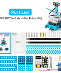 Three In One Servo Pack For mBot Upgrade Turns Your Bot Into A Dancing Cat, A Head Shaking Cat, Or A Light Emitting Cat With Easy To Follow Assembly Guide And Quick Setup Ideal For STEM Projects And Makers., part list and included mBot servo kit pieces