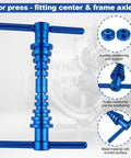 25 Piece Bicycle Bearing Press Kit For Wheel Hubs And Bottom Brackets With Cone Design Blocks, CNC Machined Aluminum Construction