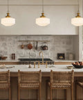 Vintage Brass Pendant Lamp With White Pleated Milk Glass Ceiling Fixture For Kitchen Island Hallway Bedroom Decor Antique Drum Chandelier over kitchen island.