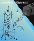 Exploded diagram of Power Trim Tilt Relay Pair For Mercury Mariner Force Outboard 20 To 300 HP And Johnson Evinrude OMC