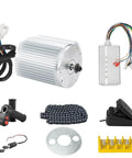 Powerful 3000W 72V Brushless DC Motor Kit With 50A Controller For Scooters And Go Karts, image showing components