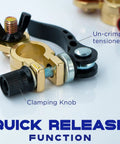 Pair Of Quick Release Battery Terminal Connectors For Cars Trucks And Boats Easy Disconnect Cable End Adapters top view