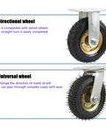Badass Heavy Duty Rubber Caster Wheels With Full 360 Degree Swivel Action For Workbenches And Furniture Carts serving directional and universal mobility.