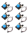 Six Pack Button Modules For Arduino And ESP32 With Tactile Switches And Easy Plug And Play Design For Quick Prototyping In Robotics And Electronics Projects At Home Or Lab, six blue button modules