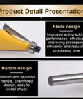 Dope Carbide Tipped Chamfer Router Bit 22.5 Degree Bevel Edging Bit With One Quarter Inch Shank, improved blade and handle design.