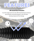 Tie Rod Boot Kit With Pinion Bellows Cable Ties And Clamps Waterproof And Dustproof Black Silicone Inner Boot Features