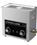 Top Shelf 30L Ultrasonic Cleaner With 600W Heater, Slick Touch Interface, Quick Digital Timer, And Heavy Duty Stainless Steel Basket For Spotless Daily Washing Jobs, showing control knobs and metallic finish.