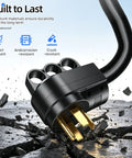 Heavy Duty 60 Amp Male Plug NEMA 14 60P Straight Blade Right Angle Connector With A Slick Comfort Grip showing durability features.