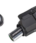 Vantage II 350 Lumen Hands Free Helmet Light With Rear Safety LED for Fire Service showing battery compartment