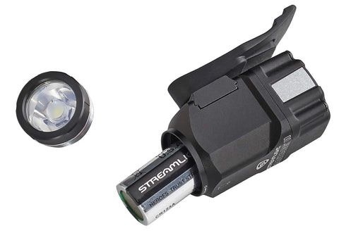 Vantage II 350 Lumen Hands Free Helmet Light With Rear Safety LED for Fire Service showing battery compartment