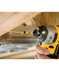 Impact Driver Bit Set 35-Piece With Connectable Storage System, Boss Bit Bar Design in use on wood construction project