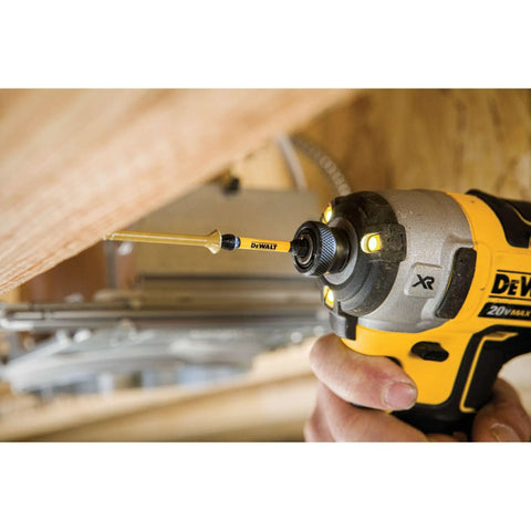 Impact Driver Bit Set 35-Piece With Connectable Storage System, Boss Bit Bar Design in use on wood construction project