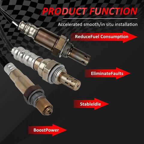 Lexus LS600h Downstream Left Oxygen Sensor Drop In 2008 2015 O2 Sensor for Clean Exhaust and Smooth Run 5.0L V8 Fits 2344169 24560 25024169 OS961 SG823 Cross Reference, three angled sensors
