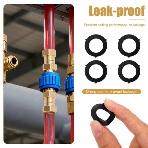 Sturdy Heavy Duty Brass Female To Female Garden Hose Adapter Connector Fits Standard 3/4 Inch Outdoor Nozzles With Extra Sealing Washers For A Leak Proof And Durable Yard Water Flow Setup Today, with O-ring seals