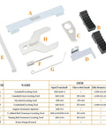 9 Piece Engine Camshaft Alignment Locking Timing Tool Kit With Water Pump Wrench For GM 16V 1.4 1.6 1.8 Engines layout view