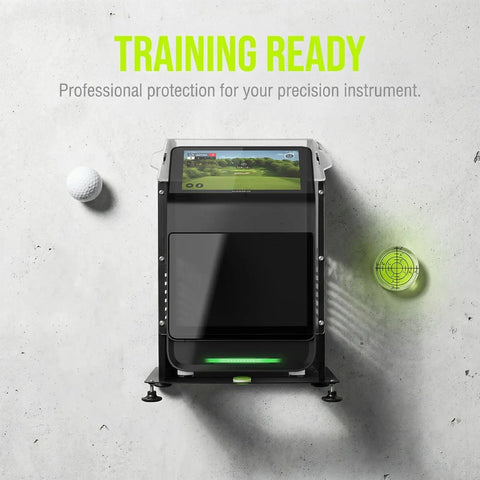 Heavy Duty Metal Golf Simulator Case For R50 Launch Monitor Protects Against Bumps And Collisions Ventilated Design