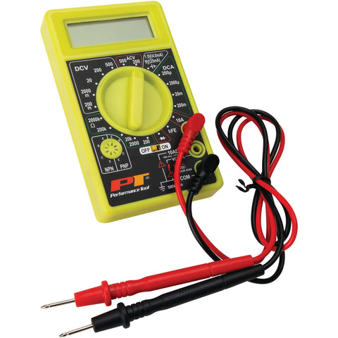 Digital Multimeter Tester 2000 Counts With AC DC Voltmeter Ohm Volt Amp Meter For Home And Auto Use DIY Friendly Measures Voltage And DC Current Auto Zero Adjust 9V Battery Included