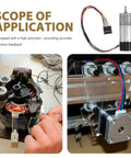 Top Shelf High Torque Metal Dc Micro Motor With Encoder with wires, used for precise applications in low RPM setups.