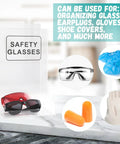 Sturdy Acrylic Safety Glasses Case and Goggles Organizer for Industrial Dental and Laboratory Environments, Transparent Holder
