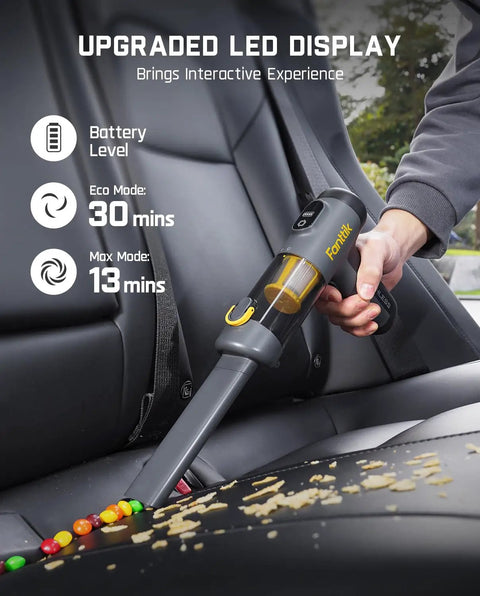 Slim V9 Mix Car Vacuum 4 In 1 Handheld Air Duster Cordless Cleaner With 12000Pa Suction And Smart LED Display cleaning car seat