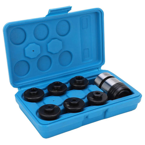 Must Have Fast Change Chuck Set With Multiple Tap Sockets And Quick Switch Handle For Drilling Machines Boost Workflow Efficiency On Any Hardware Job Site Today - open blue case with tap sockets and chuck inside
