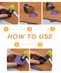 How to use DIY Leather Die Cutting Kit 16Pcs Punch Cutter Set with hearts on PVC cutting mat for jewelry making crafts