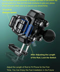 Side view of Anti-Theft Phone Mount With Vibration Dampener And 1 Second Lock Release Cam Friendly Aluminum Arm And Square Base
