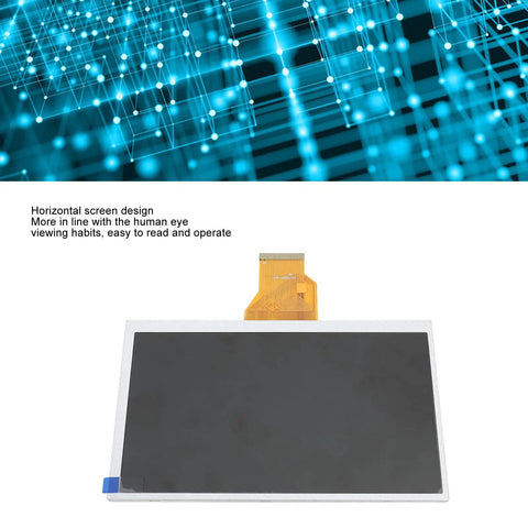 7-Inch TFT LCD Display Module With 800x480 High-Resolution Panel 50-Pin RGB Interface Built For Industrial Control Systems And Home Appliances Clear Text Images And Video For DIY Projects And Smart Setups, showing front view with screen off and connector visible