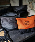 Durable Tool Bag Storage Kit With Stand Up Base And Canvas Zipper Pouches Six Piece Assorted Colors For Easy Access Reinforced Bottom