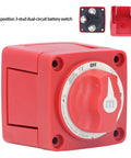 Three Position 300 Amp Dual Circuit Battery Disconnect Switch Isolator With Rotary Actuator for marine boats RVs cars trucks