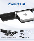 Slick 1U Rack Mount Bracket For Mac Mini Featuring Integrated Hinges And Dual Pivot Arms For No Sweat Hook Up Inside 19 Inch Server Network Cabinets With Rock Solid Stability with Mac Mini.