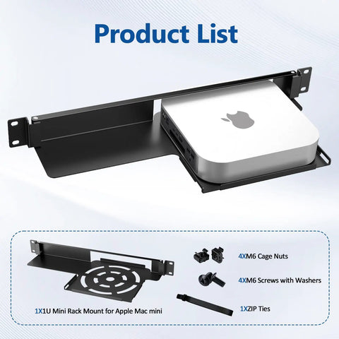 Slick 1U Rack Mount Bracket For Mac Mini Featuring Integrated Hinges And Dual Pivot Arms For No Sweat Hook Up Inside 19 Inch Server Network Cabinets With Rock Solid Stability with Mac Mini.