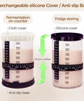 Pro Sourdough Bread Starter Kit With 34 Oz Jar Funnel Opening Silicone Cover And 5 Handy Features For Effortless Sourdough