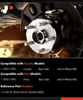 Beefed Up Rear Wheel Bearing And Hub Assembly With ABS Ring For Toyota Corolla 1993 To 2002 Geo Prizm 1993 To 1997 Chevrolet Prizm 1998 To 2002 4 Lug 4 Wheel ABS Compatible