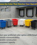 Solid Build Blue Cube Truck 12 Cubic Feet Heavy Duty Rolling Garbage Wagon With Easy Glide Swivel Casters Industrial Grade - assorted colors